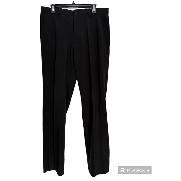 FJ FOOTJOY Black Flat Front Performance Stretch Golf‎ Pants Khakis Size 34x32 - Picture 2 of 10